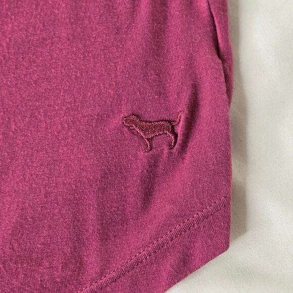 🎄 Victoria Secret PINK EUC Soft long sleeve tie front top XS dark pink Bayberry - Picture 6 of 14